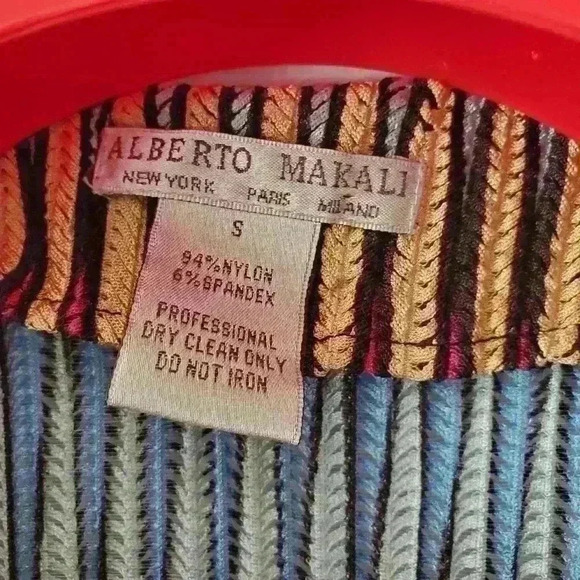 ALBERTO MAKALI summer collection  rainbow blouse size small - Picture 4 of 7